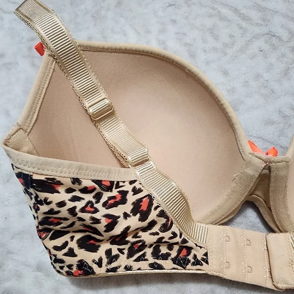 Freya Animal Print Underwire Molded Plunge Women's Bra Size 30H - Picture 7 of 11